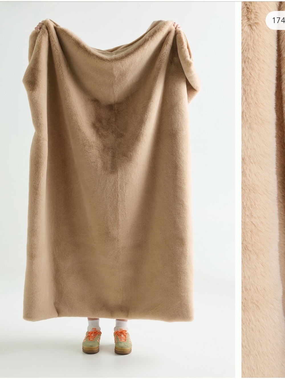 Anthropologie Sophie faux fur blanket